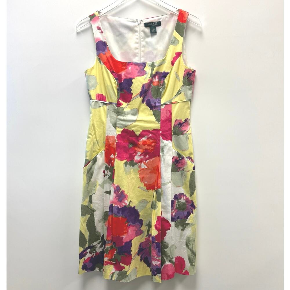 Lauren Ralph Lauren Floral Knee Length Dress Sz 8